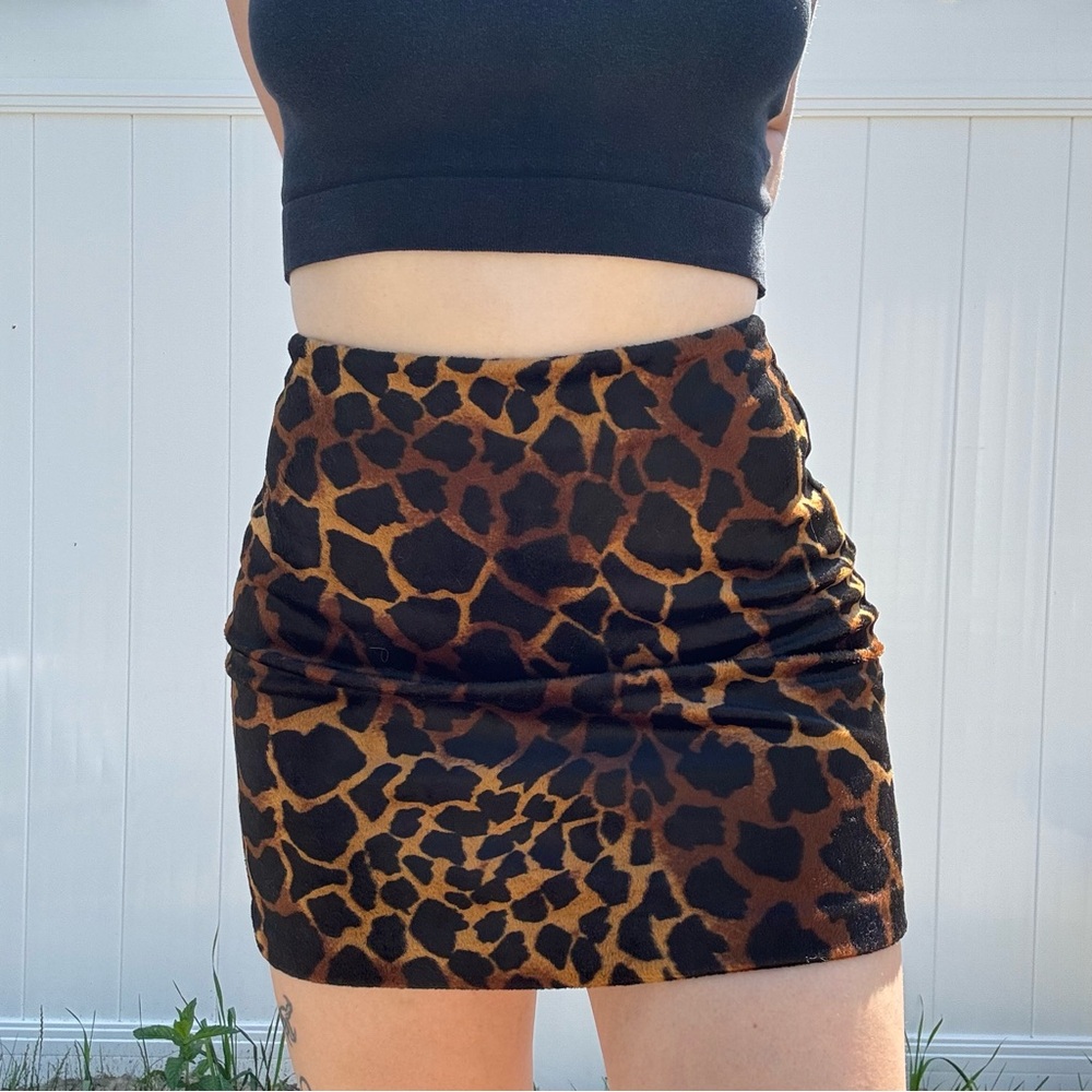 Vintage 90s Animal Print Skirt